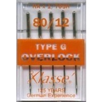 Klasse Machine Overlocker Needles Type G (HAX1/705H) Size 80/12 