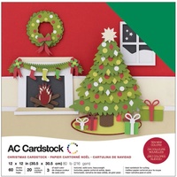 American Crafts 12x12 CARDSTOCK 60 Sheets 216gsm Christmas