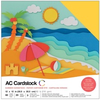 American Crafts 12x12 CARDSTOCK 60 Sheets 216gsm Summer