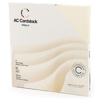 American Crafts 12x12 CARDSTOCK 60 Sheets 216gsm Vanilla 71661