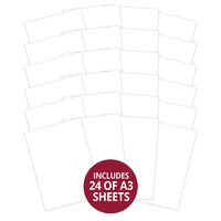 Hunkydory Crafts Adorable Scorable A3 Cardstock 350gsm 24PK Chalk White