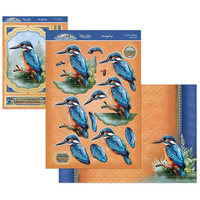 Hunkydory Crafts Beautiful Birds Deco-Large Set - Colourful Kingfisher
