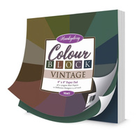 Hunkydory Crafts Colour Block Paper Pad - Vintage - Matt