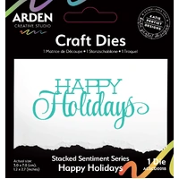 Arden Creative Craft Dies - Sentiment Series - Stacked Happy Holidays