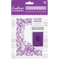 Crafter's Companion Cut and Emboss Folder 4.25 x 5.5 Blossoming Rose