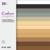 Crafter's Companion 8 x 8 Textured Cardstock - Neutrals