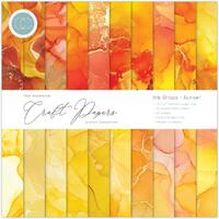Craft Consortium Double-Sided Paper Pad 12X12 30/Pkg Ink Drops - Sunset