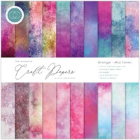 Craft Consortium Double-Sided Paper Pad 12X12 30/Pkg Grunge Mid Tones