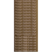 Father's Day Self Adhesive Peel Off Stickers GOLD