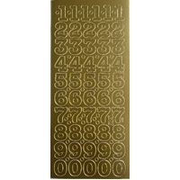 20mm Numbers Self Adhesive Peel Off Stickers GOLD