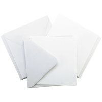 10 Square White Cards and Envelopes 5.5 x 5.5