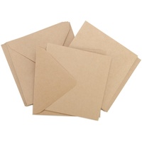 10 Square Kraft Cards and Envelopes 5.5 x 5.5 