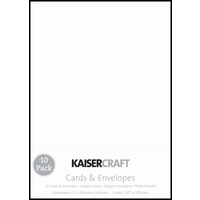 10 White A6 Cards and Envelopes 240gsm 