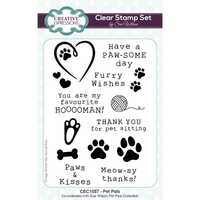 Creative Expressions Sue Wilson Pet Pals - 4in x 6in Clear Stamp - CEC1057