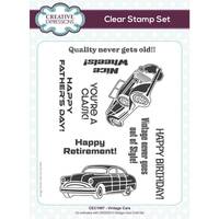 Creative Expressions Clear Stamp - 6in x 8in - Vintage Cars - CEC1087