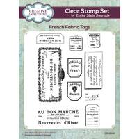 Creative Expressions French Fabric Tags by Taylor Made Journals - 6in x 8in Clear Stamp - CEC1092