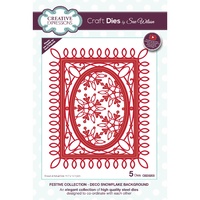 Sue Wilson Dies Festive Collection Deco Snowflake Background CED3203