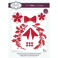 Sue Wilson Dies Festive Collection Decorative Holly Accents CED3211