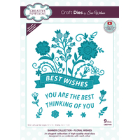 Creative Expressions Sue Wilson Floral Wishes Banner Craft Die