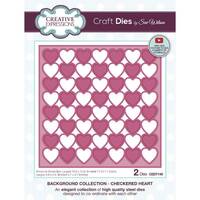 Sue Wilson Dies Background Checkered Heart CED7149