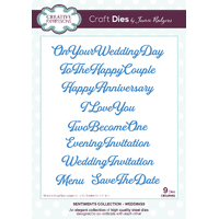 Creative Expressions Jamie Rodgers Sentiments Collection Weddings Craft Die