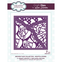 Lisa Horton Dies Broken Tile Collection Heart & Roses CEDLH1071