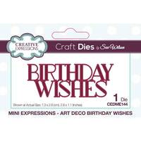 Creative Expressions Sue Wilson Art Deco Birthday Wishes - CEDME144