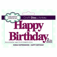 Sue Wilson Noble Expressions Collection Die Happy Birthday CEDNE005