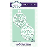 Paper Cuts Collection Die Seasons Greetings Bauble Duo CEDPC1024