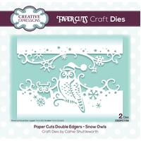 Paper Cuts Collection Die Double Edger Snow Owls CEDPC1184