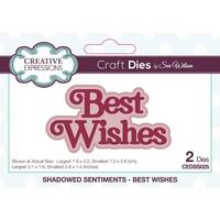 Sue Wilson Shadowed Sentiments Collection Best Wishes CEDSS025