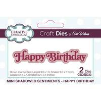 Sue Wilson Shadowed Sentiments Happy Birthday CEDSS030