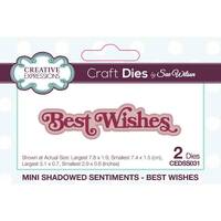 Sue Wilson Shadowed Sentiments Best Wishes CEDSS031