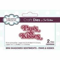 Sue Wilson Pet Pals Shadowed Sentiments - Paws & Kisses - CEDSS058