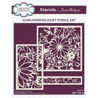 Creative Expressions Stencil Jamie Rodgers Sunflower Bouquet