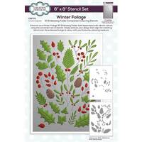 Creative Expressions Winter Foliage Companion Colouring Stencil 6 in x 8 in 2pk - CEST171