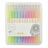 KaiserCraft Gel Pens 24 Pen Set 12 Glitter 12 Pastel