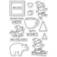 Memory Box Stamp Playtime Elves clear stamp set CL5216