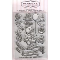 Pink Ink Impression Obsession Clear Stamps Beary Sweet
