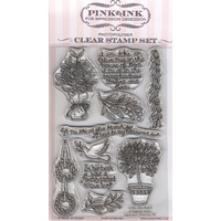 Pink Ink Impression Obsession Clear Stamps Olive Branch