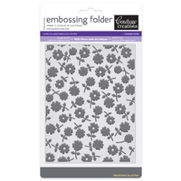 Couture Creations Embossing Folder A2 Fine Design Crazy Daisy 