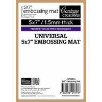 Couture Creations Universal 5x7 Rubber Tan Polymer Embossing Pad Mat 