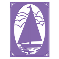 Couture Creations Embossing Folder 5x7 Harmony Collection Sail Away 