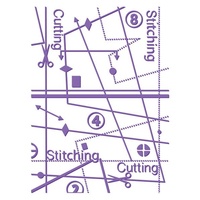 Couture Creations Embossing Folder 5 x 7 Who What Wear Hemlines 