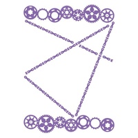 Couture Creations Embossing Folder 5x7 Ambassador Collection Large Cogs 