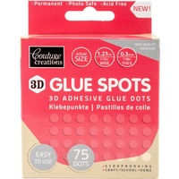 Couture Creations Craft 3D Glue Spots 1.27 x 3mm Diameter 75/Pkg