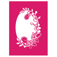 Couture Creations Embossing Folder 5x7 Vintage Floral Frame