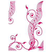 Couture Creations Embossing Folder A2 Musical Flourish
