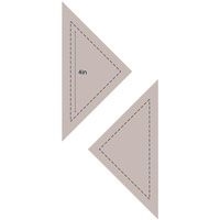 Couture Creations Quilt Essentials Die Quarter Square Triangle 4 Inches