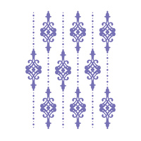 Couture Creations A2 Embossing Folder Lilliputana Curtain 